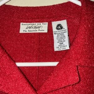 Lord & Taylor Red Wool Blazer